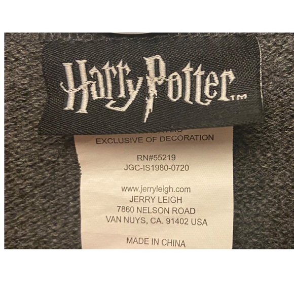 Harry Potter Crop Button Up Cardigan Sweater Women’s Size Medium Grey Leigh - Picture 6 of 7